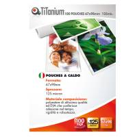 Pouches - badge - 67 x 98 mm - 2 x 125 micron - conf. 100 pezzi - Titanium - PP525-10T - 8025133034830 - DMwebShop