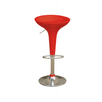 Sgabello bar - ABS-acciaio cromato - 35 x 45 x 55-78 cm - rosso - Serena Group HC148R