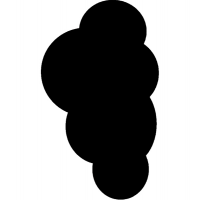 Lavagna da parete Silhouette - 48,5 x 30 cm - forma nuvola - nero - Securit - FB-CLOUD - 8718226493408 - DMwebShop