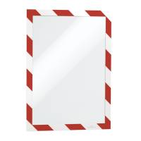 Cornice adesiva Duraframe Security A4 - pannello magnetico - 21 x 29,7 cm - rosso-bianco - conf. 2 pezzi - Durable - 4944-132 - 4005546406565 - DMwebShop