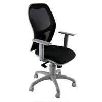 Poltrona semidirezionale Hubble Grafix - con ruote e braccioli - grigio-nero - Unisit - HUGR/BR/EN - 8050043742650 - DMwebShop