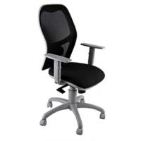 Poltrona semidirezionale Hubble Grafix - con ruote e braccioli - grigio-nero - Unisit - HUGR/BR/EN - 8050043742650 - DMwebShop