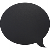 Lavagna da parete Silhouette - 47 x 27,3 cm - forma fumetto - nero - Securit - FB-BUBBLE - 8718226499714 - DMwebShop