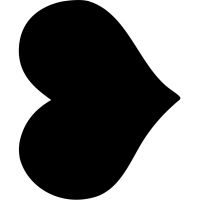 Lavagna da parete Silhouette - 29,5 x 35,8 cm - forma cuore - nero - Securit - FB-HEART - 8718226493385 - DMwebShop