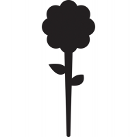 Silhouette Tags - formato fiore - 15 x 25 cm - nero - set 5 pezzi - Securit - TAG-FLOWER-5 - 8718226499011 - DMwebShop