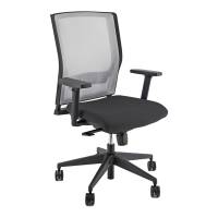 Poltrona semidirezionale X2 - con ruote e braccioli - schienale rete grigia - seduta nero - Unisit - X2/BRF/EN/G - 8050043744098 - DMwebShop