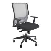 Poltrona semidirezionale X2 - con ruote e braccioli - schienale rete grigia - seduta nero - Unisit - X2/BRF/EN/G - 8050043744098 - DMwebShop