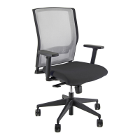 Poltrona semidirezionale X2 - con ruote e braccioli - schienale rete grigia - seduta nero - Unisit - X2/BRF/EN/G - 8050043744098 - DMwebShop