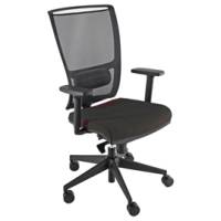 Poltrona semidirezionale Zoea - con ruote e braccioli - schienale rete nero - seduta nero - Unisit - ZOEA-N - 8050043743855 - DMwebShop