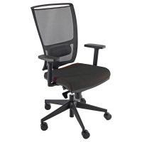 Poltrona semidirezionale Zoea - con ruote e braccioli - schienale rete nero - seduta nero - Unisit - ZOEA-N - 8050043743855 - DMwebShop