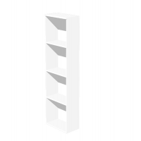 Libreria modulare alta - a giorno - 40 x 32 x 196 cm - bianco - Artexport - LAltL40_3 - DMwebShop