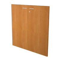 Coppia ante per libreria modulare - bassa - 76 cm - melaminico - con serratura - noce chiaro - Artexport - ALBasL76_4 - DMwebShop