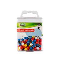 Spilli cartografici a sfera - colori assortiti - scatola 100 pezzi - Lebez - 266 - 8007509059425 - DMwebShop