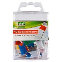 Spilli a bandierina - colori assortiti - scatola 40 pezzi - Lebez - 270 - 8007509059340 - DMwebShop