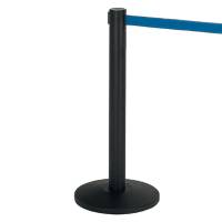 Colonnina segnapercorso Alfa nera altezza - 95 cm - nastro retrattile Blu da 200 cm - conf. 2 pezzi - Medial International - 103340 - 8033433777333 - DMwebShop