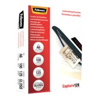 Pouches Capture125 - A6 - 111 x 154 mm - 2 x 125 micron - scatola 100 pezzi - Fellowes - 5307201 - 77511530722 - DMwebShop