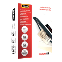 Pouches Capture125 - 83 x 113 mm - 2 x 125 micron - scatola 100 pezzi - Fellowes - 5307101 - 77511530715 - DMwebShop