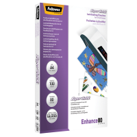 Pouches Enhance80 - Superquick - A4 - 2 x 80 micron - scatola 100 pezzi - Fellowes - 5440001. - 77511544002 - DMwebShop