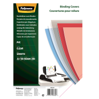 Copertine Clear - A3 - 200 micron - PVC neutro trasparente scatola 100 pezzi - Fellowes 53764