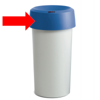 Coperchio per contenitore Modo Round - con fermasacco - 38 x 15 cm - anello blu - Rotho - F800006 - 4052021001258 - DMwebShop