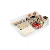 Organizer da cassetto Coffee Point - 4,8 x 24,2 x 32,9 cm - acrilico - trasparente - Durable 3384-19