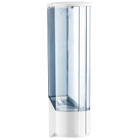 Dispenser per bicchieri in plastica - 10 x 10 x 31,5 cm - bianco-azzurro trasparente - Mar Plast