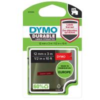 Nastro D1 Durable - 12 mm x 3 mt - bianco-rosso - Dymo - 1978366 - 3501179783666 - DMwebShop
