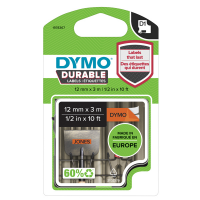 Nastro D1 Durable - 12 mm x 3 mt - nero-arancio - Dymo - 1978367 - 3501179783673 - DMwebShop