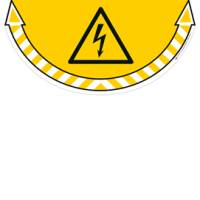 Adesivo segnalatore da terra Take Care - Rischio elettrico - 70 x 35 cm - Cep - 7010-15 - 3462159009216 - DMwebShop