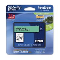 Nastro - nero-verde - TZE741 - 18 mm x 8 mt - Brother - TZE-741 - 4977766691970 - DMwebShop