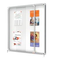 Bacheca per interni fondo in metallo 12 fogli A4 ante scorrevoli - 16532