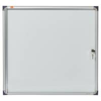 Bacheca per interni ultrapiatta fondo in metallo magnetico bianco 6 fogli A4 orizzontale - 16534