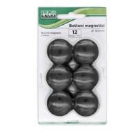 Bottoni magnetici diametro 3 cm nero Lebez MR 30 N - 13638