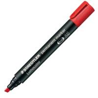 Marcatore Lumocolor permanent 350 - punta a scalpello - tratto - 2 - 5 mm - rosso - conf. 10 pezzi - Staedtler - 350-2 - 4007817321485 - DMwebShop