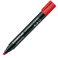Marcatore Lumocolor Permanent 350 - punta a scalpello - tratto - 2 - 5 mm - rosso - Staedtler - 3502 - 4007817321485 - DMwebShop