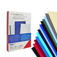 Copertine LeatherGrain - A4 - 250 gr - blu scuro - conf. 100 pezzi - Gbc