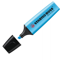 Evidenziatore Boss Original - punta a scalpello - tratto 2 - 5 mm - blu 31 - conf. 10 pezzi - Stabilo - 70/31 - 4006381333634 - DMwebShop