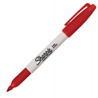 Marcatore permanente RT - punta fine - 1 mm - rosso - conf. 12 pezzi - Sharpie - S0810940 - 3501177418324 - DMwebShop