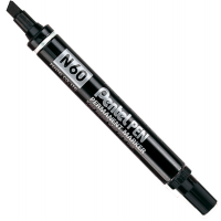 Marcatore permanente N60 - punta scalpello - nero - Pentel - N60-A - 3474370160010 - DMwebShop