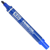 Marcatore permanente N60 - punta scalpello - blu - Pentel - N60-C - 3474370160027 - DMwebShop