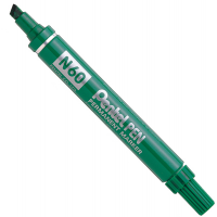 Marcatore permanente N60 - punta scalpello - verde - Pentel - N60-D - 3474370160041 - DMwebShop