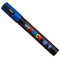 Marcatore a base d'acqua Uni Posca PC5M - punta tonda media - 1,8 - 2,5 mm - blu - Uni Mitsubishi - M PC5M B - 4902778916124 - DMwebShop