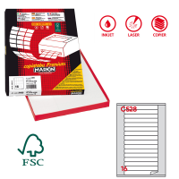 Etichetta adesiva C528 - carta - permanente - angoli arrotondati - 145 x 17 mm - 16 etic. per foglio - 100 fogli A4 - Markin - X210C528 - 8007047023810 - DMwebShop