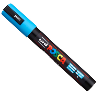 Marcatore a base d'acqua Uni Posca PC5M - punta tonda media - 1,8 - 2,5 mm - azzurro - Uni Mitsubishi - M PC5M AZ - 4902778916209 - DMwebShop