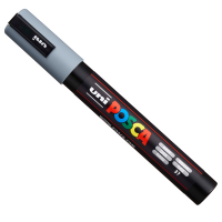 Marcatore a base d'acqua Uni Posca PC5M - punta tonda media - 1,8 - 2,5 mm - grigio - Uni Mitsubishi - M PC5M GR - 4902778916247 - DMwebShop