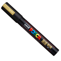 Marcatore a base d'acqua Uni Posca PC5M - punta tonda media - 1,8 - 2,5 mm - oro - Uni Mitsubishi - M PC5M ORO - 4902778916261 - DMwebShop