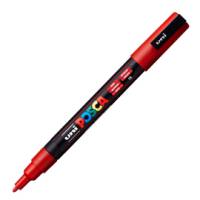 Marcatore a base d'acqua Uni Posca PC3M - punta fine - 0,9 - 1,3 mm - rosso - Uni Mitsubishi - M PC3M R - 8007404080425 - DMwebShop