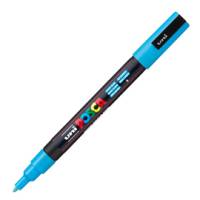 Marcatore a base d'acqua Uni Posca PC3M - punta fine - 0,9 - 1,3 mm - azzurro - Uni Mitsubishi - M PC3M AZ - 8007404080364 - DMwebShop