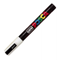 Marcatore a base d'acqua Uni Posca PC3M - punta fine - 0,9 - 1,3 mm - bianco - Uni Mitsubishi - M PC3M BI - 8007404080432 - DMwebShop