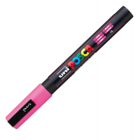 Marcatore a base d'acqua Uni Posca PC3M - punta fine - 0,9 - 1,3 mm - rosa - Uni Mitsubishi - M PC3M RA - 4902778915837 - DMwebShop